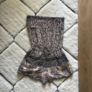 Adorable Boho Strapless Romper